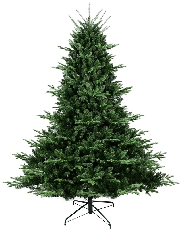 Alt view image 6 of 7 - Full Shaped Christmas Tree with Tips PVC Mixed Needles, Wide Base for Large Spaces Hinged Structure for Easy Setup