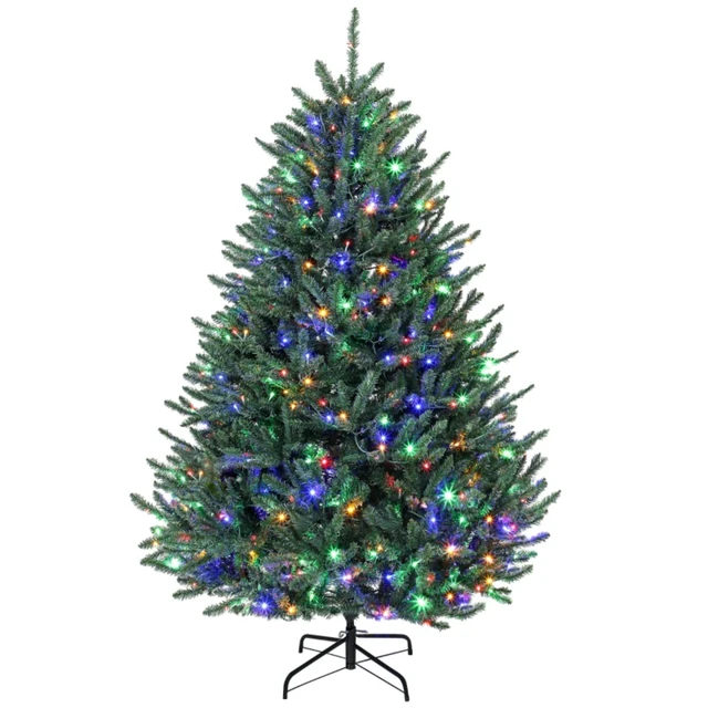 Alt view image 7 of 7 - 6 ft Pre Lit Colorado Spruce Artificial Christmas Tree, Hinged Branches with Easy Plug Lighting System Switchable