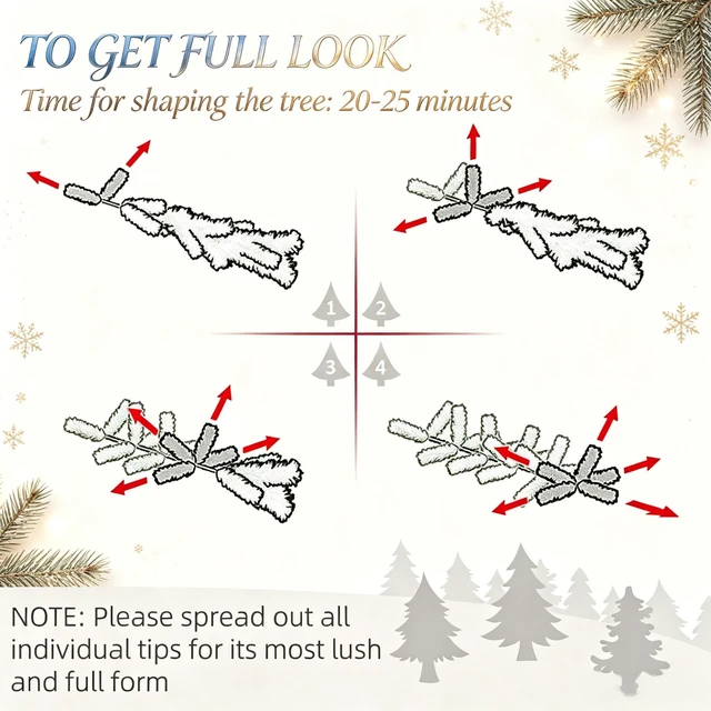 Alt view image 5 of 7 - Space Saving Slim Holiday Tree, Pencil Christmas Tree Charming Holiday Christmas Snow Flocked Artificial Green, Metal