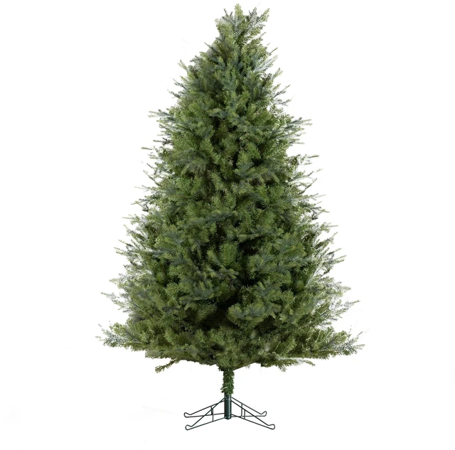 Alt view image 4 of 7 - Realistic PVC Hybrid Christmas Tree with Fresh Scent, 51.96 Inch Full Shape Artificial Xmas Tree with Metal Stand, Green