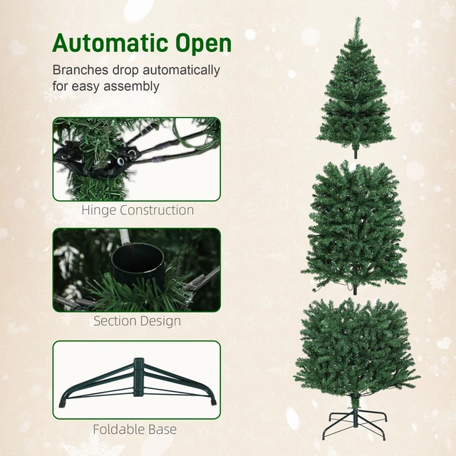 Alt view image 2 of 7 - 7 ft Prelit Christmas Tree with Colorful DIY Synchronized LED Lights and Remote, Slim Fir Hinged Xmas Tree with Dense