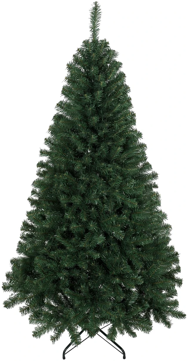 Main image of 6 ft Norwegian Spruce Artificial Christmas Tree with Branch Tips, Foldable Metal Stand Easy Assembly Hinged Design Full