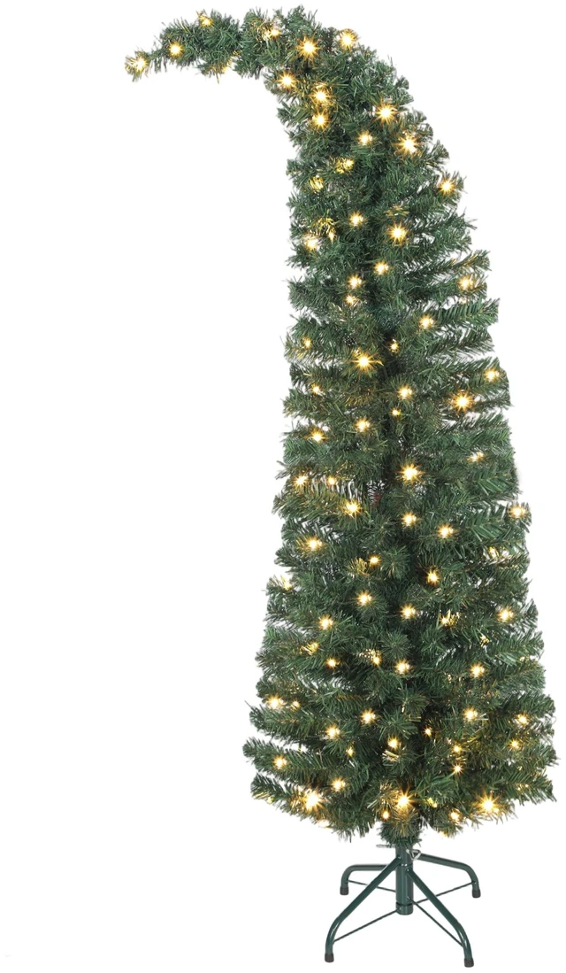 Main image of 5 ft Prelit Whimsical Christmas Tree, Slim High Mountain Fir Holiday Decor with Leds and Modes Xmas Tree with Tips