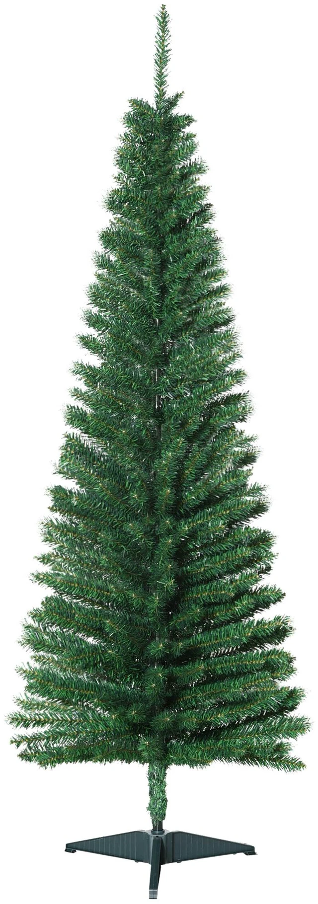 Main image of Artificial Pencil Christmas Tree, Slim Xmas Tree with Realistic Branch Tips and Plastic Stand, Green, Plastic