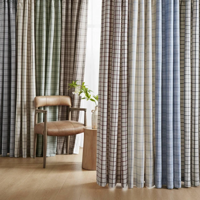 Alt view image 3 of 7 - 50 84 Inch Plaid Rod Pocket and Back Tab Curtain Panel with Fleece Lining, Multi, Polyester