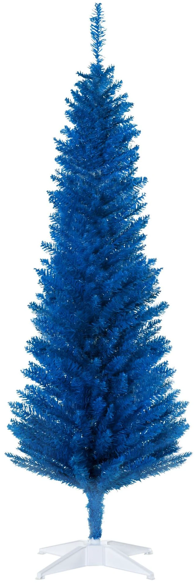 Main image of Artificial Pencil Christmas Tree, Slim Xmas Tree with Realistic Branch Tips and Plastic Stand, Blue, Plastic
