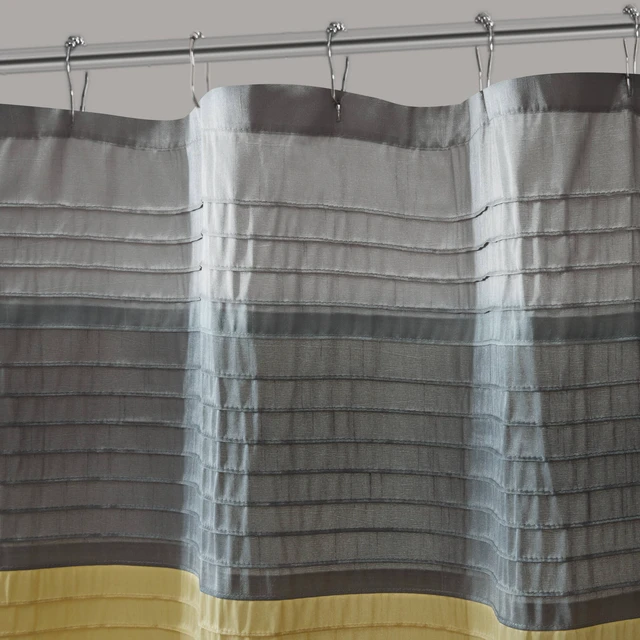 Alt view image 6 of 7 - 72 84 Inch Faux Silk Shower Curtain, Multicolor, Polyester