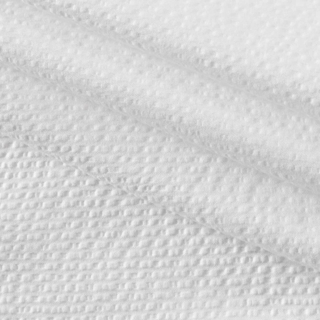 Alt view image 3 of 7 - 72 Inch Addison Bowed Shower Curtain Set, White Blue, Polyester