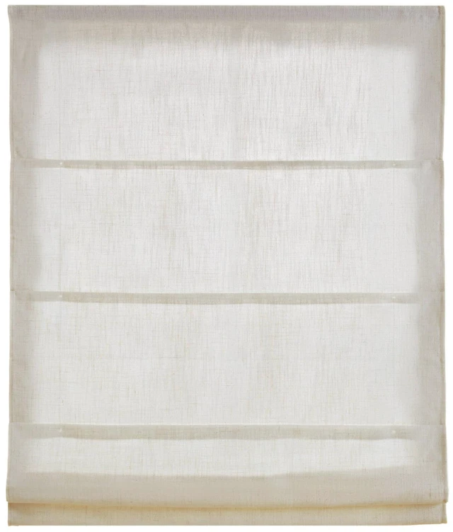 Alt view image 6 of 7 - 31 Polyester Linen Filtering Cordless Roman Shade, Ivory, Curtains
