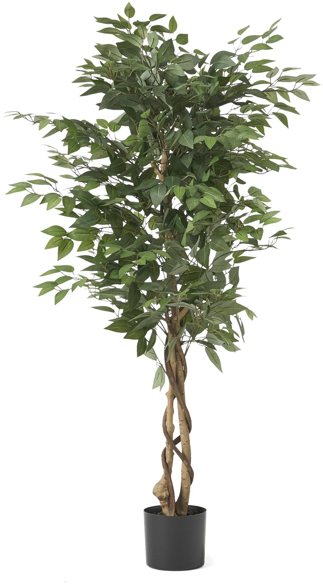 Alt view image 2 of 5 - Artificial Tree, Green, Iron and Plastic, Flowers Plants