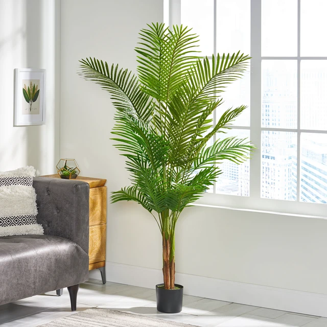 Alt view image 3 of 6 - Artificial Tree, Green, Iron and Plastic, Flowers Plants