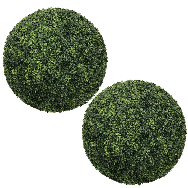 Alt view image 2 of 7 - Artificial Topiary Balls Outdoor Faux Boxwood Large Decorative Spheres for Garden Front Patio Planter Decoration, 2 pcs