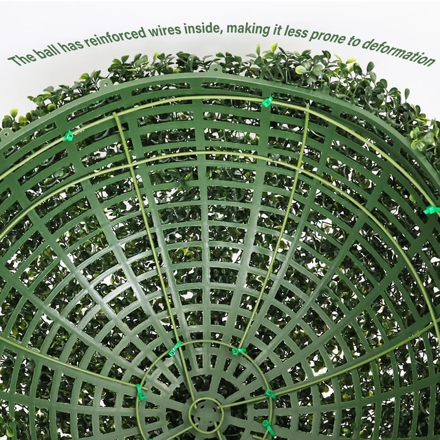 Alt view image 6 of 7 - Artificial Topiary Balls Outdoor Faux Boxwood Large Decorative Spheres for Garden Front Patio Planter Decoration, 2 pcs