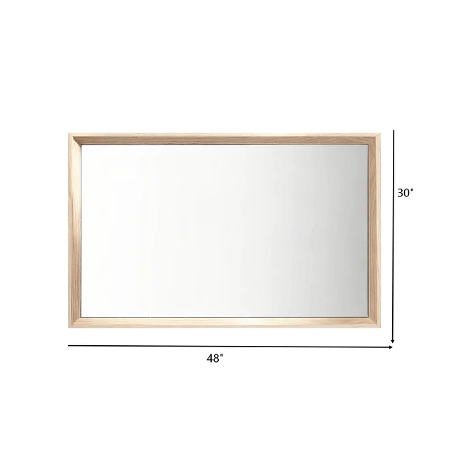 Alt view image 3 of 5 - 30 Rectangle Effect Wall-Mounted Mirror, Wood, Glass