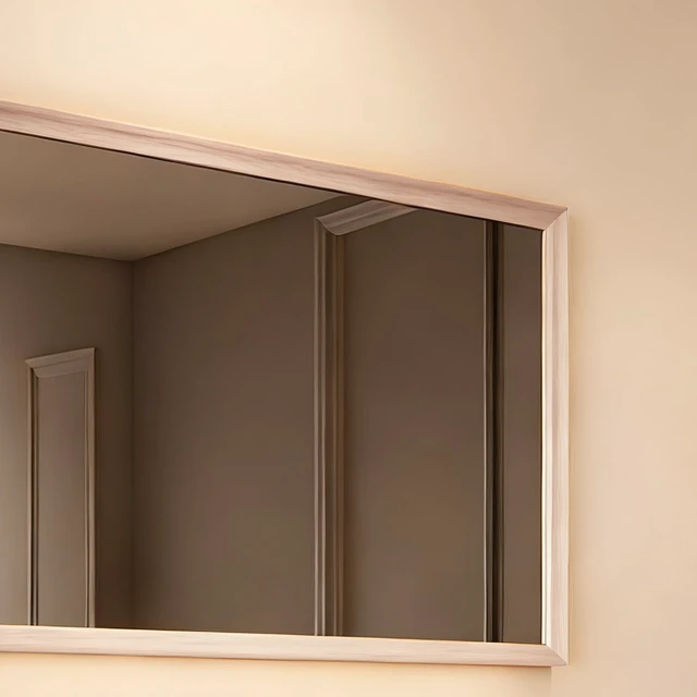 Alt view image 4 of 5 - 30 Rectangle Effect Wall-Mounted Mirror, Wood, Glass
