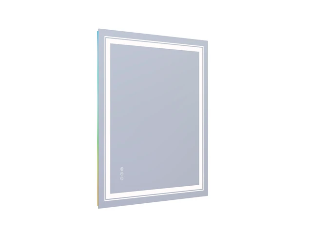 Alt view image 5 of 5 - 36 30 in LED RGB Mirror with RGB Lighting, Defogger and Dimmable Color Temperature Frameless Design ETL Listed, Silver