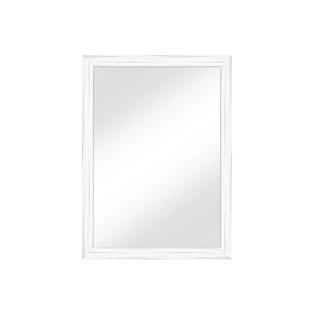 Alt view image 3 of 5 - 22 Rectangle Effect Wall-Mounted Mirror, White, Glass