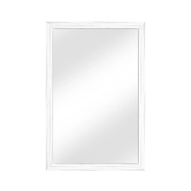 Alt view image 2 of 5 - 24 Rectangle Effect Wall-Mounted Mirror, White, Glass