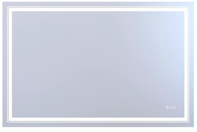 Main image of 55 36 in LED RGB Mirror with RGB Lighting, Defogger and Dimmable Color Temperature Frameless Design ETL Listed, Silver