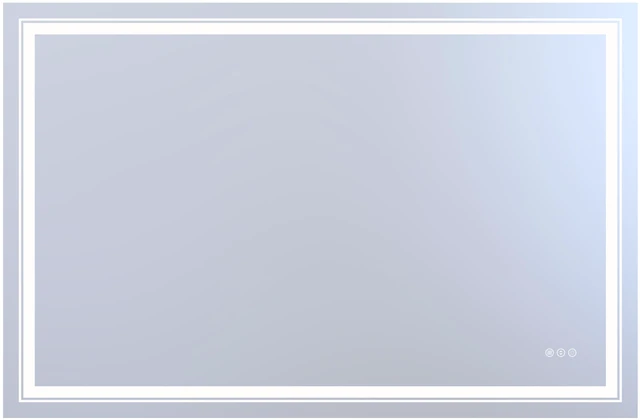 Alt view image 5 of 5 - 55 36 in LED RGB Mirror with RGB Lighting, Defogger and Dimmable Color Temperature Frameless Design ETL Listed, Silver