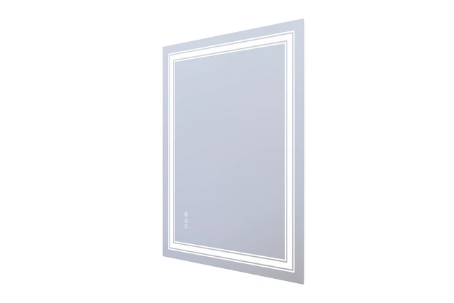 Alt view image 3 of 5 - 36 28 in LED Mirror with Defogger and Dimmable, Color Temperature Frameless Design ETL Listed, Silver, Tempered Glass