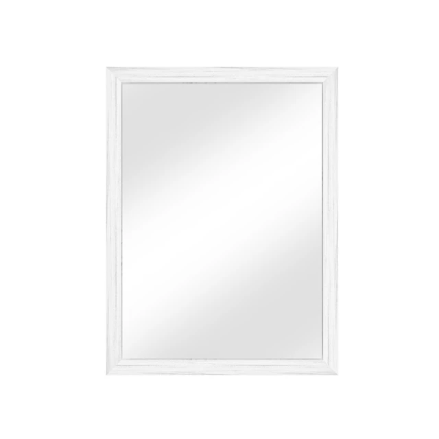 Alt view image 4 of 5 - 24 Rectangle Effect Wall-Mounted Mirror, White, Glass