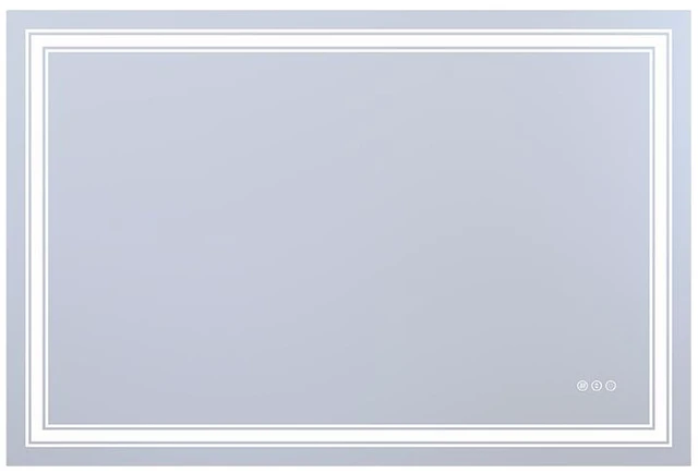 Alt view image 5 of 5 - 48 32 in LED Mirror with Defogger and Dimmable, Color Temperature Frameless Design ETL Listed, Silver, Tempered Glass