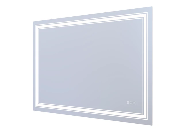 Alt view image 3 of 5 - 48 32 in LED Mirror with Defogger and Dimmable, Color Temperature Frameless Design ETL Listed, Silver, Tempered Glass