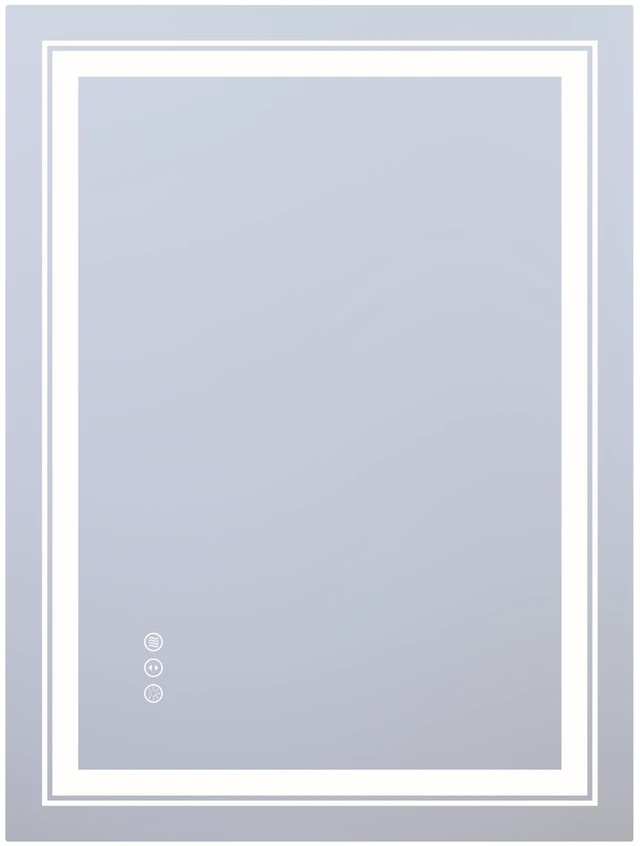 Main image of 32 24 in LED Mirror with Defogger and Dimmable, Color Temperature Frameless Design ETL Listed, Silver, Tempered Glass