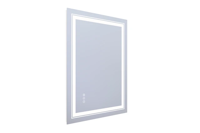 Alt view image 5 of 5 - 32 24 in LED Mirror with Defogger and Dimmable, Color Temperature Frameless Design ETL Listed, Silver, Tempered Glass