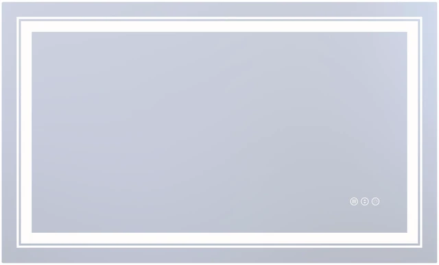 Main image of 40 24 in LED Mirror with Defogger and Dimmable, Color Temperature Frameless Design ETL Listed, Silver, Tempered Glass