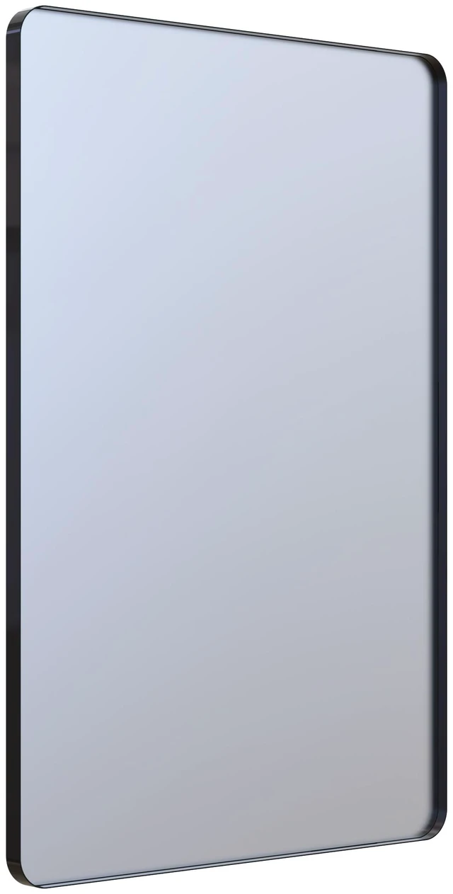 Alt view image 3 of 5 - 36 24 in Frame Mirror, Wall Mounted Design Closed Corner Frame, Black, Tempered Glass and Sheet Metal, Mirrors