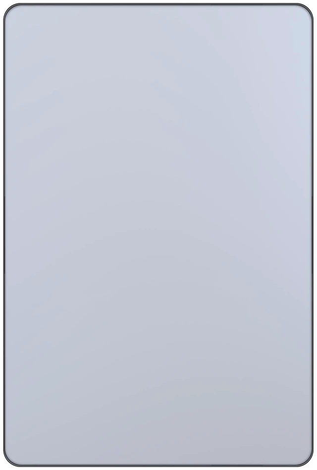 Alt view image 5 of 5 - 36 24 in Frame Mirror, Wall Mounted Design Closed Corner Frame, Black, Tempered Glass and Sheet Metal, Mirrors