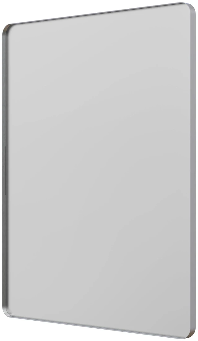 Alt view image 3 of 5 - 36 28 in Frame Mirror, Wall Mounted Design Closed Corner Frame, Silver, Tempered Glass and Sheet Metal, Mirrors