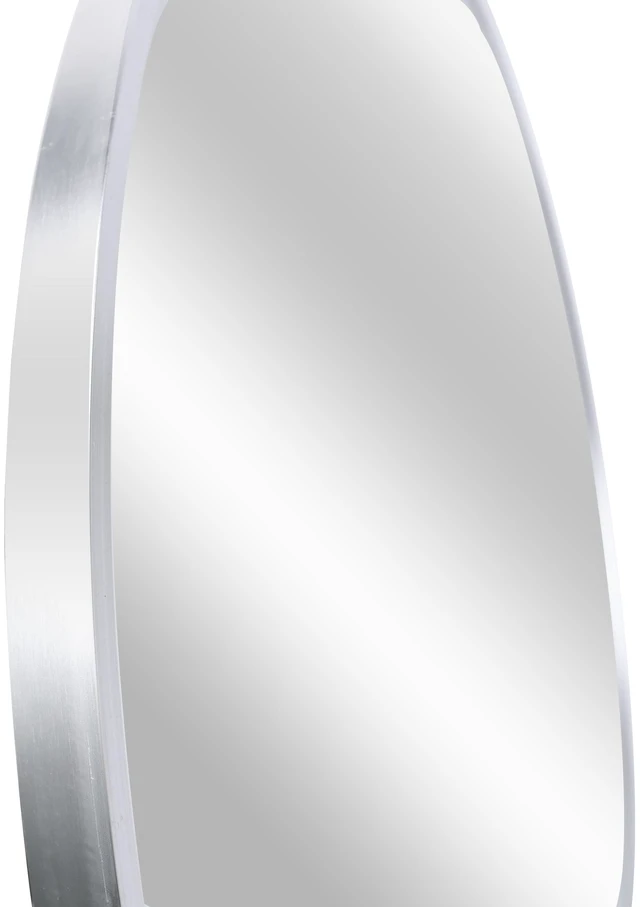 Alt view image 6 of 7 - 42 Inch Silver Metal Framed Round Bathrrom Mirror for Wall, Aluminium, MDF and Mirror