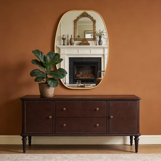 Alt view image 4 of 7 - 24 36 in Gold Metal Framed Oval Vanity Bathrrom Mirror for Wall, Aluminium and Tempered Glass, Mirrors