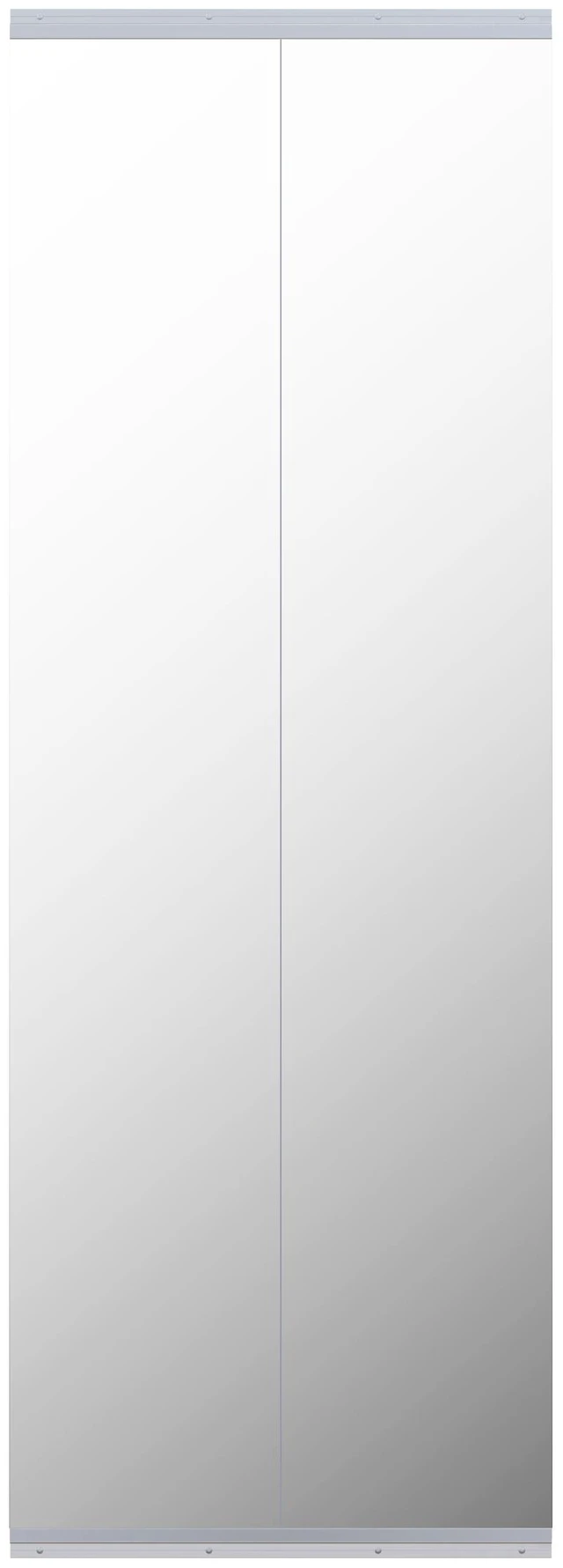 Main image of Inch Yoga Mirror, Frameless Wall Mounted Yoga Mirror, Silver, Tempered Glass and Sheet Metal, Full Length