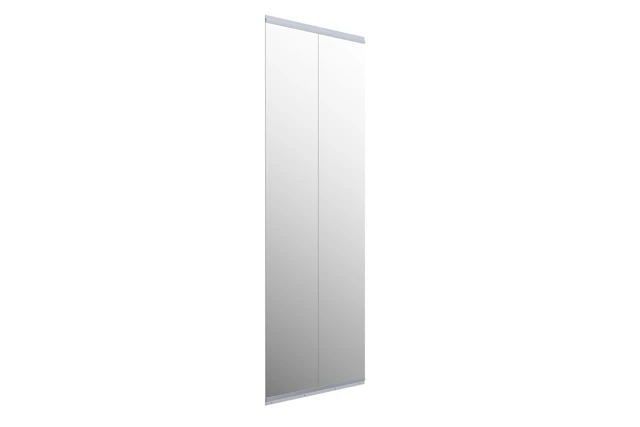 Alt view image 4 of 5 - Inch Yoga Mirror, Frameless Wall Mounted Yoga Mirror, Silver, Tempered Glass and Sheet Metal, Full Length