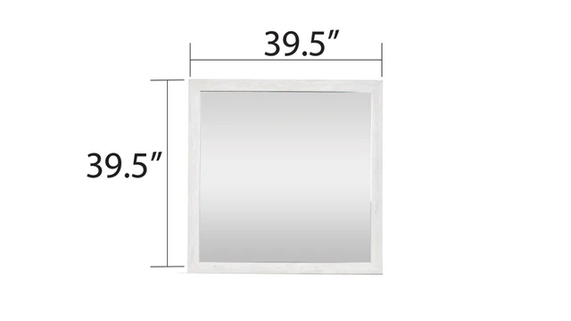 Alt view image 2 of 4 - Square Mirror in Includes Mirror Only Same Inventory, Natural, Wood, Vanity Dresser