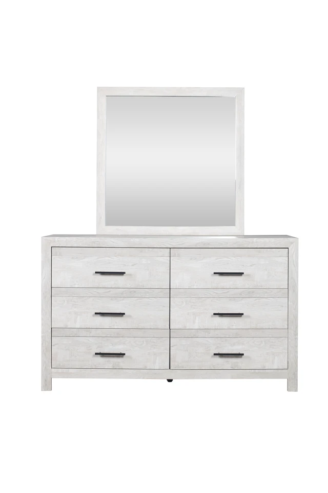 Alt view image 3 of 4 - Square Mirror in Includes Mirror Only Same Inventory, Natural, Wood, Vanity Dresser