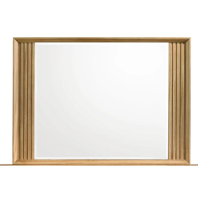 Alt view image 4 of 7 - Mirror with 4 mm Glass, Framed Design and Natural Finish for Dresser Matching Dresser Not Included, Natural, Wood