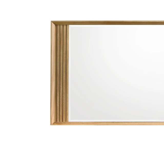 Alt view image 5 of 7 - Mirror with 4 mm Glass, Framed Design and Natural Finish for Dresser Matching Dresser Not Included, Natural, Wood