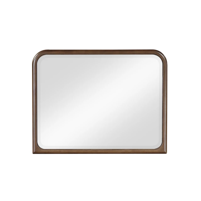 Alt view image 2 of 5 - Oak Mirror, Brown Oak, MDF and Solid Wood, Vanity Dresser Mirrors