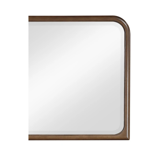 Alt view image 4 of 5 - Oak Mirror, Brown Oak, MDF and Solid Wood, Vanity Dresser Mirrors