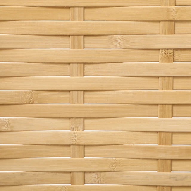 Alt view image 3 of 7 - 3 Panel Divider, Tall Bamboo Portable Folding Privacy Screens Hand Woven Double Side Partition Wall Dividers, Natural