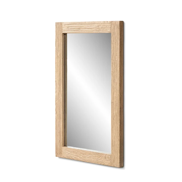 Alt view image 5 of 7 - Langford 47 Inch Solid Reclaimed Elm Wall Mirror, Heritage Reclaimed Elm, Light Brown