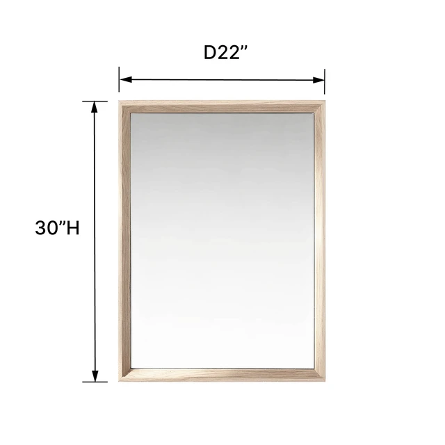 Alt view image 2 of 5 - 22 Rectangle Effect Wall-Mounted Mirror, Wood, Glass