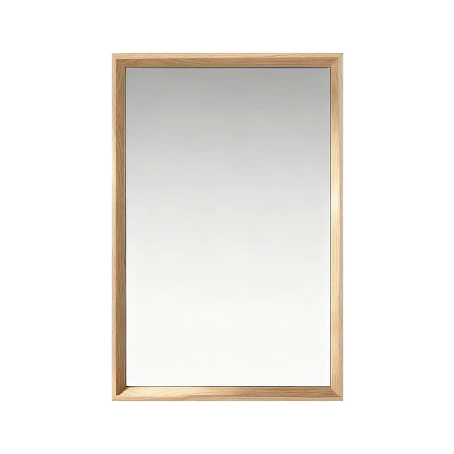 Alt view image 4 of 5 - 24 Rectangle Effect Wall-Mounted Mirror, Wood, Glass
