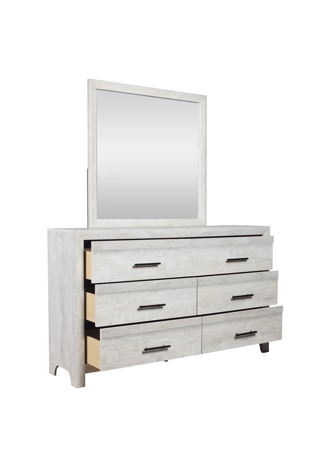 Alt view image 4 of 4 - Square Mirror in Includes Mirror Only Same Inventory, Natural, Wood, Vanity Dresser