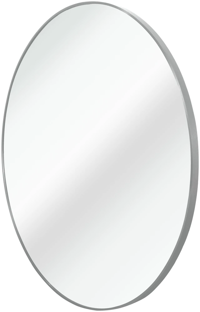 Alt view image 7 of 7 - 42 Inch Silver Metal Framed Round Bathrrom Mirror for Wall, Aluminium, MDF and Mirror
